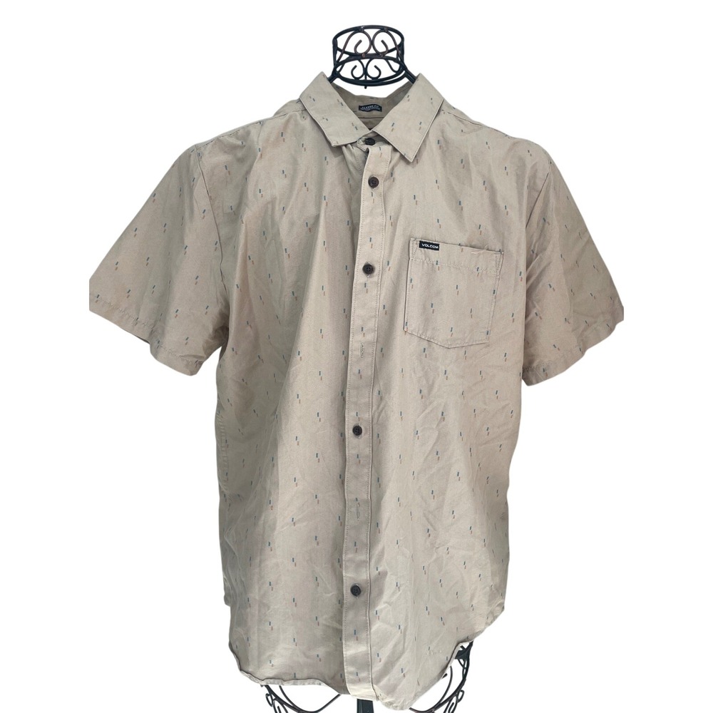 Volcom Graffen Skater California Surfer Casual Streetwear Short Sleeve Button Up